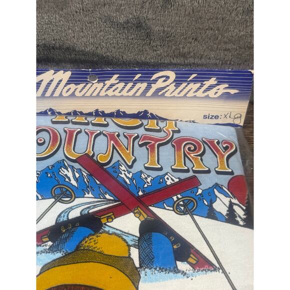 NIB Sealed VTG 1982 Ski The High Country Purgatory Single Stitch T Shirt XL BLUE - Picture 3 of 9